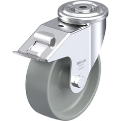 Standard Casters; Mount: Hollow Kingpin; Caster Type: Swivel; Bearing Type: Precision Ball; Style: Double Ball; Wheel Diameter (Inch): 8; Wheel Width (Inch): 1-9/16