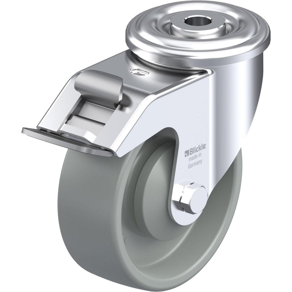 Standard Casters; Mount: Hollow Kingpin; Caster Type: Swivel; Bearing Type: Precision Ball; Style: Double Ball; Wheel Diameter (Inch): 4; Wheel Width (Inch): 1-1/4