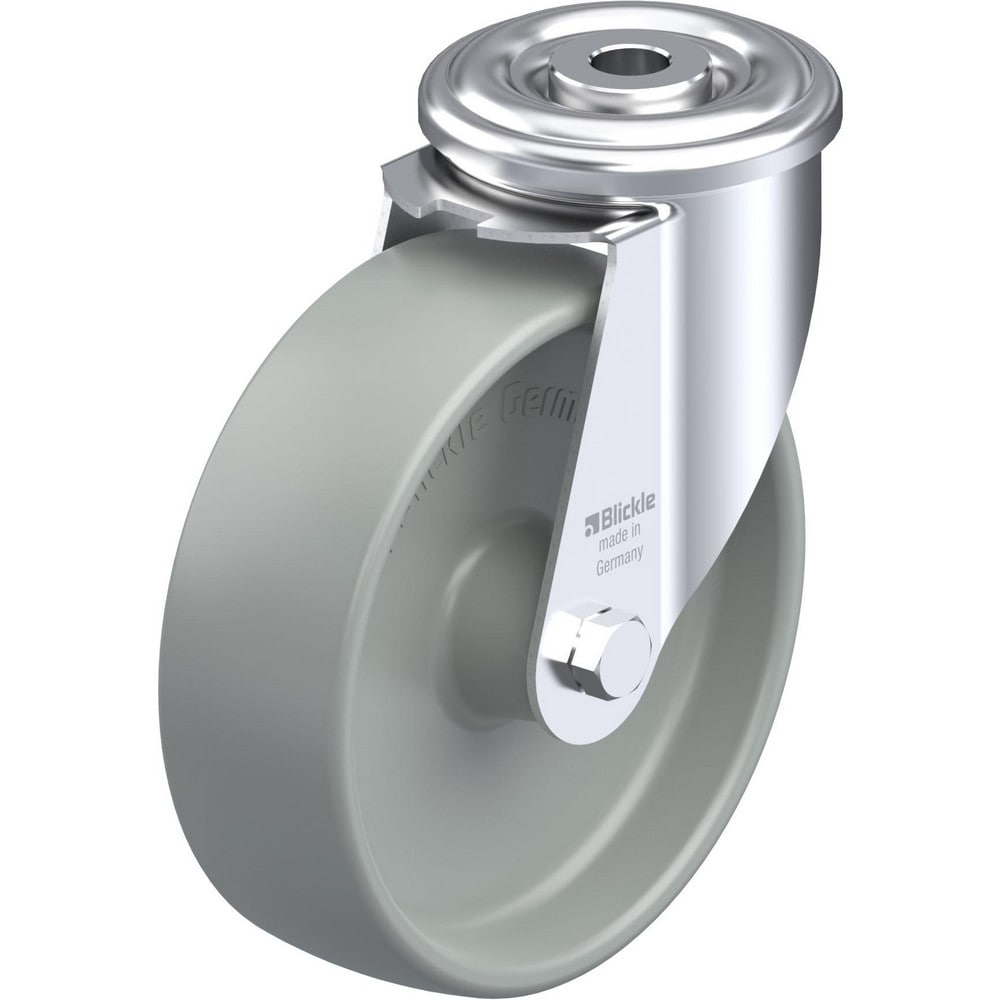 Standard Casters; Mount: Hollow Kingpin; Caster Type: Swivel w/Brake; Bearing Type: Precision Ball; Style: Double Ball; Wheel Diameter (Inch): 4; Wheel Width (Inch): 1-1/4