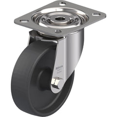 Standard Casters; Mount: Hollow Kingpin; Caster Type: Twin Wheel Swivel; Bearing Type: Precision Ball; Style: Double Ball; Wheel Diameter (Inch): 5; Wheel Width (Inch): 13/16