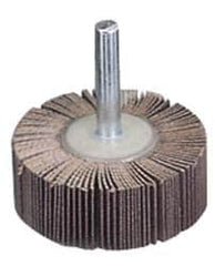 Mounted Flap Wheel: 1/2" Dia, 3/8" Face Width, 180 Grit