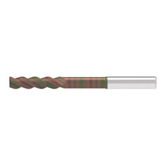 Corner Radius End Mill: 4.00 mm Dia, 16.50 mm LOC, 0.30 mm Radius, 3 Flute, Solid Carbide