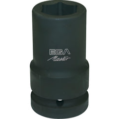 Impact Socket: 1" Drive, 2-1/8" Socket, Hex Drive