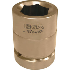 Impact Socket: 1-1/2" Drive, 2-3/8" Socket, Hex Drive