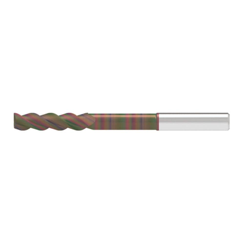 Corner Chamfer End Mill: 9.50 mm Dia, 41.00 mm LOC, 3 Flute, 0.20 mm Chamfer Width, Solid Carbide