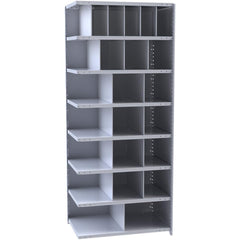 Bin Shelving; Bin Shelving Type: Clip Shelving; Shelf Construction: Solid; Shelf Type: Fixed; Shelf Capacity: 800; Assembled: No; Shelf Material: Steel; Shelf Color: Dark Gray; Load Capacity (Lb.