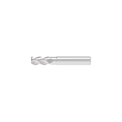 Corner Chamfer End Mill: 8.00 mm Dia, 21.00 mm LOC, 3 Flute, 0.20 mm Chamfer Width, Solid Carbide