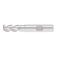 Corner Chamfer End Mill: 18.00 mm Dia, 38.00 mm LOC, 3 Flute, 0.20 mm Chamfer Width, Solid Carbide