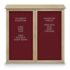 Enclosed Letter Board: 48" Wide, 48" High, Fabric, Berry