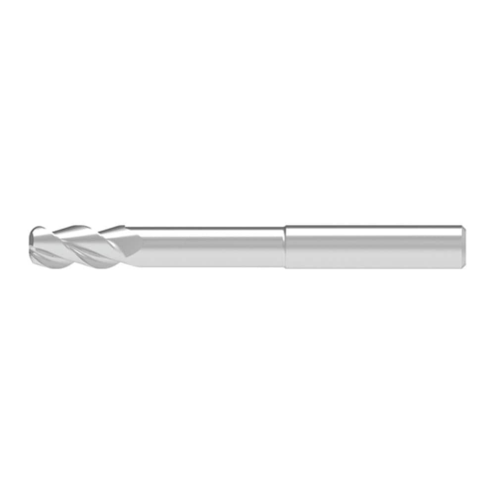 Corner Radius End Mill: 12.00 mm Dia, 31.00 mm LOC, 2.00 mm Radius, 3 Flute, Solid Carbide