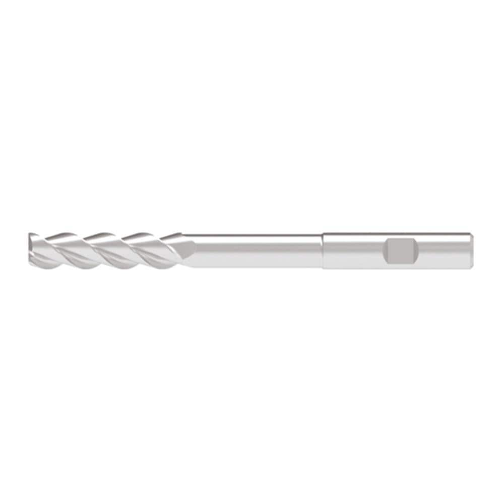 Corner Chamfer End Mill: 5.50 mm Dia, 25.00 mm LOC, 3 Flute, 0.10 mm Chamfer Width, Solid Carbide