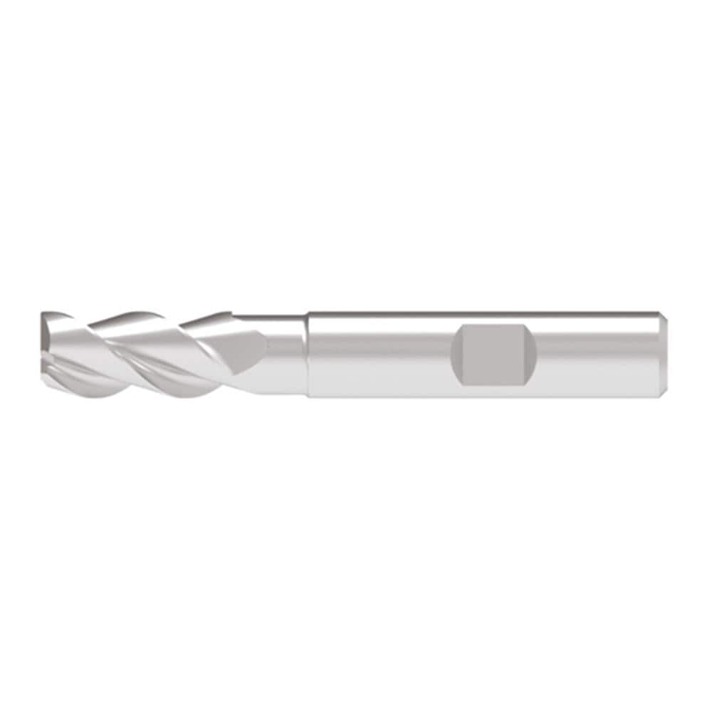 Corner Chamfer End Mill: 4.50 mm Dia, 10.50 mm LOC, 3 Flute, 0.10 mm Chamfer Width, Solid Carbide