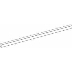 Cabinet Components & Accessories; Accessory Type: Apron Rail; For Use With: Kneespace Panels; Overall Depth: 2 in; Overall Height: 2 in; Material: Steel; Color: Pearl; Overall Width: 36