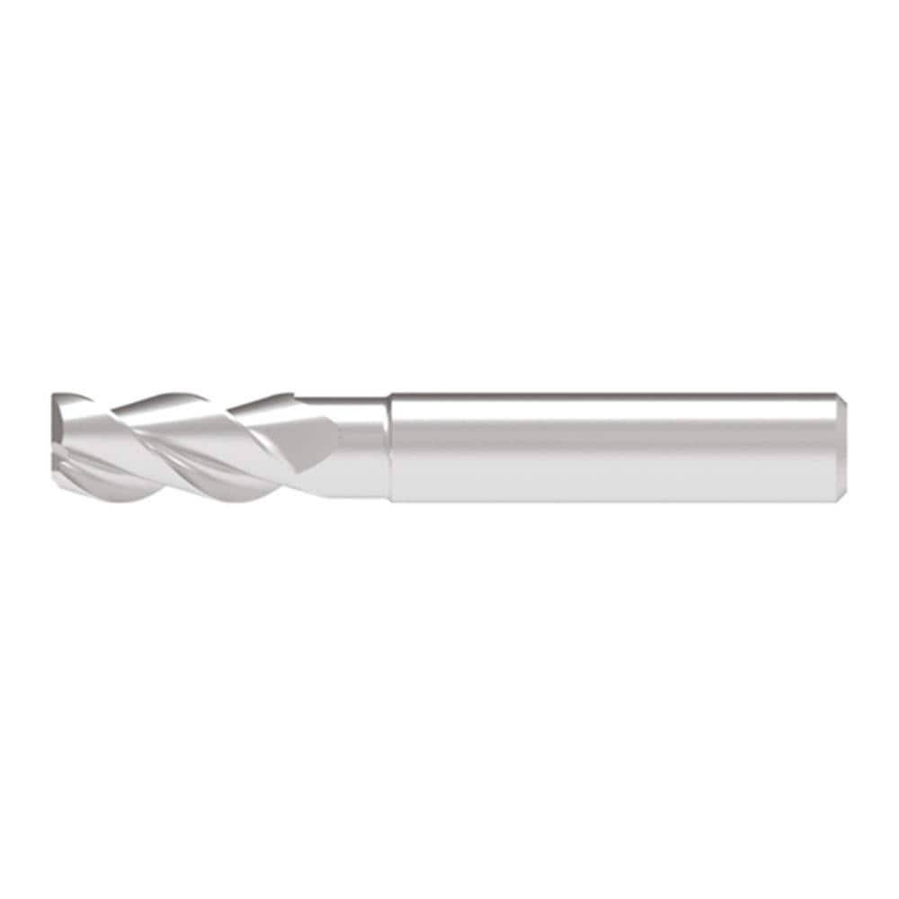 Corner Chamfer End Mill: 9.50 mm Dia, 21.00 mm LOC, 3 Flute, 0.20 mm Chamfer Width, Solid Carbide