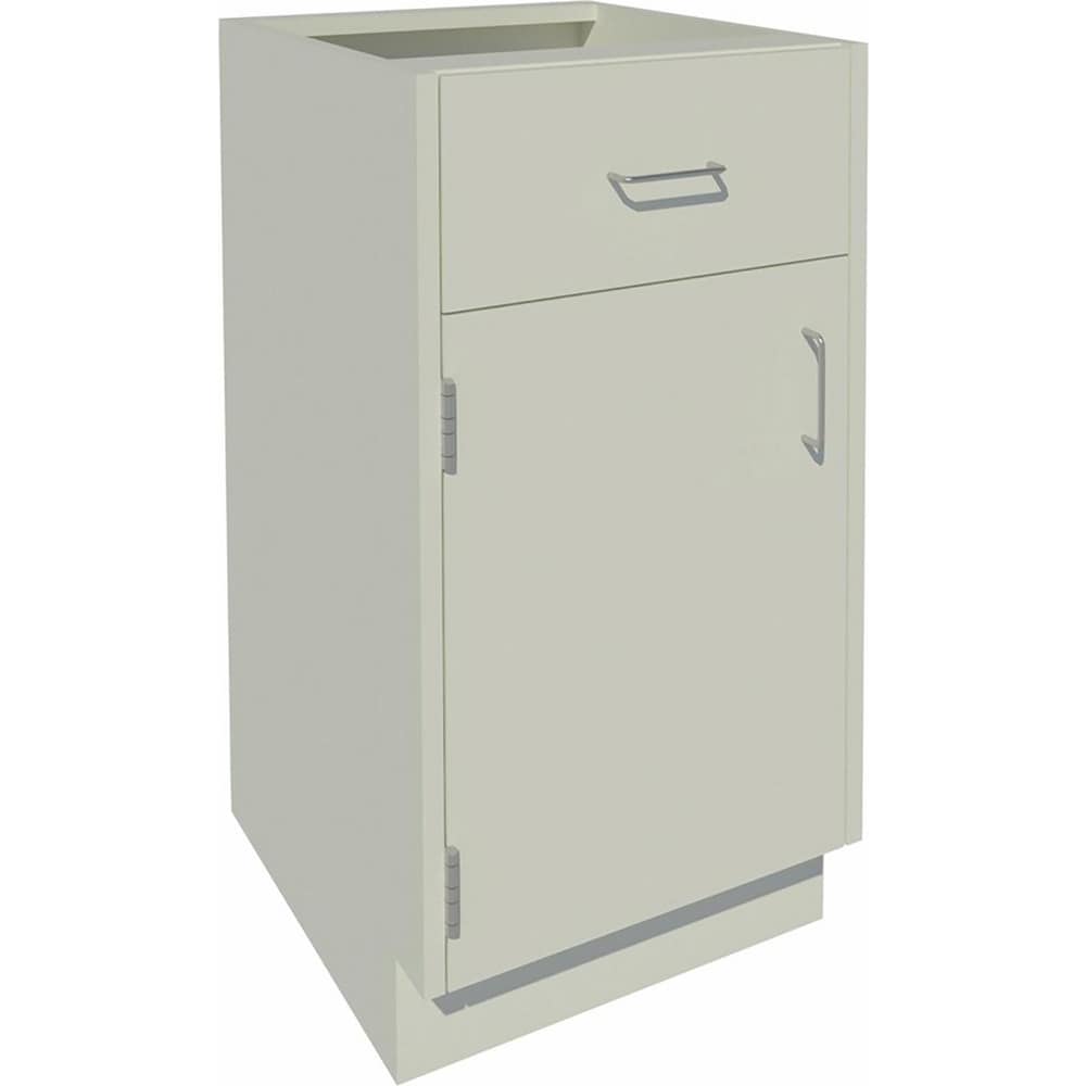 Cabinet Components & Accessories; Accessory Type: Base Cabinet; For Use With: Standing Height Cabinets; Overall Depth: 22 in; Overall Height: 35.1 in; Material: Steel; Color: Pearl; Overall Width: 18