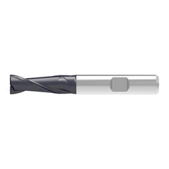 Corner Chamfer End Mill: 3.80 mm Dia, 10.00 mm LOC, 2 Flute, 0.07 mm Chamfer Width, Solid Carbide