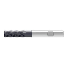 Corner Radius End Mill: 16.00 mm Dia, 49.00 mm LOC, 4.00 mm Radius, 6 Flute, Solid Carbide