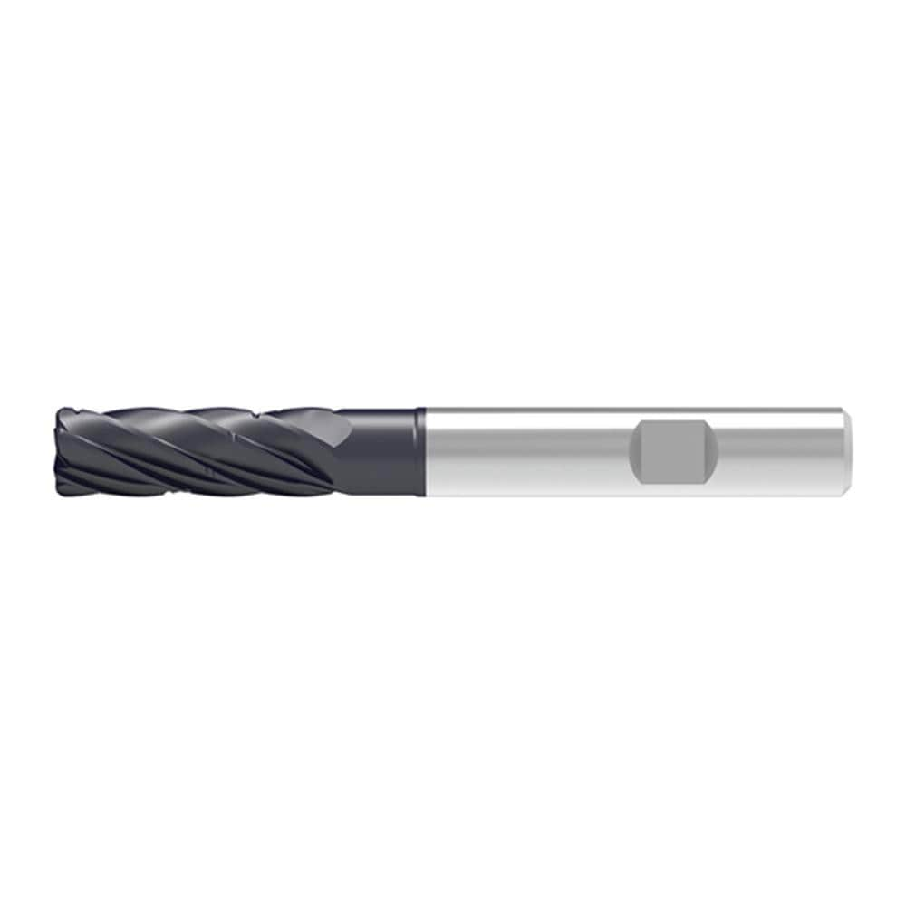 Corner Radius End Mill: 12.00 mm Dia, 37.00 mm LOC, 3.00 mm Radius, 6 Flute, Solid Carbide