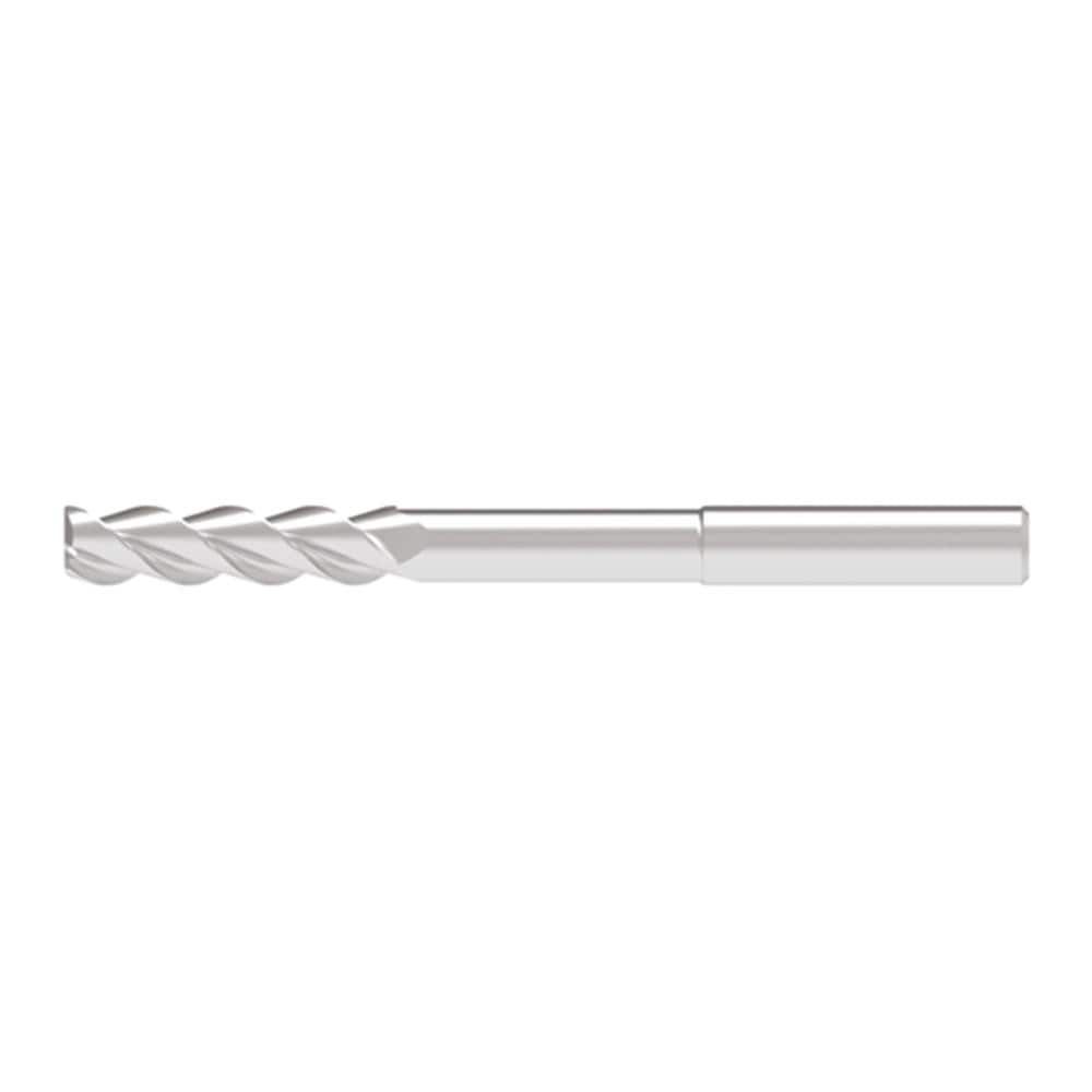 Corner Chamfer End Mill: 2.00 mm Dia, 8.50 mm LOC, 3 Flute, 0.05 mm Chamfer Width, Solid Carbide