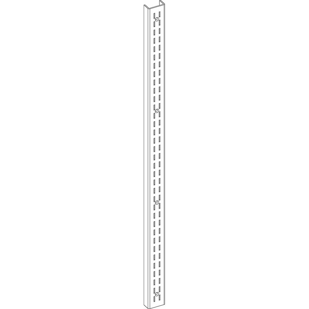 Cabinet Components & Accessories; Accessory Type: Wall Stancion; For Use With: Wall Shelving; Overall Depth: 0.5 in; Overall Height: 48 in; Material: Steel; Color: Pearl