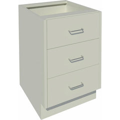 Cabinet Components & Accessories; Accessory Type: Base Cabinet; For Use With: Sitting Height Cabinets; Overall Depth: 22 in; Overall Height: 27.6 in; Material: Steel; Color: Pearl; Overall Width: 18