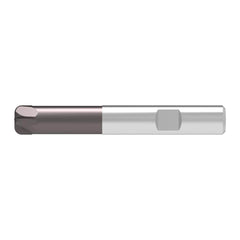 Corner Radius End Mill: 8.00 mm Dia, 5.00 mm LOC, 2.00 mm Radius, 4 Flute, Solid Carbide