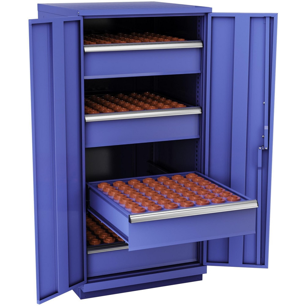 CNC Storage Cabinets; Cabinet Type: Modular; Taper Size: 40; Number Of Doors: 2.000; Number Of Drawers: 4.000; Color: Bright Blue; Material: Steel