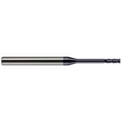 Corner Radius End Mill: 3/32" Dia, 0.279" LOC, 0.0100" Radius, 4 Flute, Solid Carbide