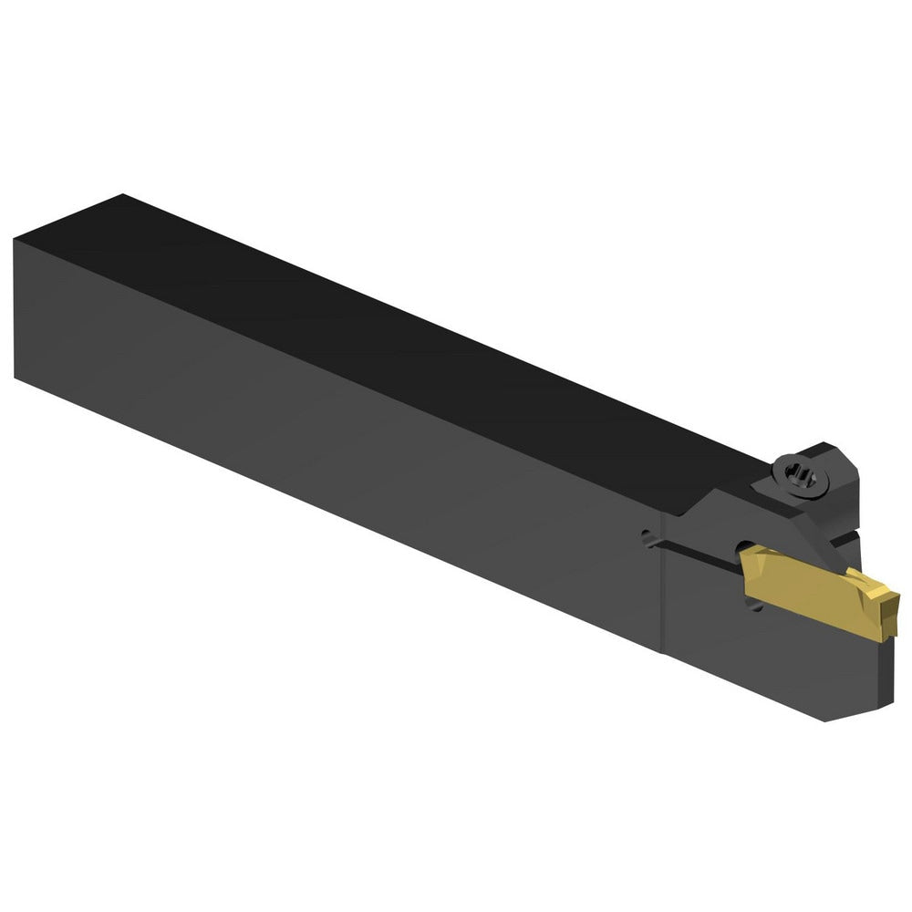 Indexable Grooving/Cut-Off Toolholders; Hand of Holder: Left Hand; Maximum Depth of Cut (Decimal Inch): 0.6693; Maximum Depth of Cut (mm): 17.00; Maximum Groove Width (Decimal Inch): 0.1421; Maximum Groove Width (mm): 3.61; Minimum Groove Width (Decimal I