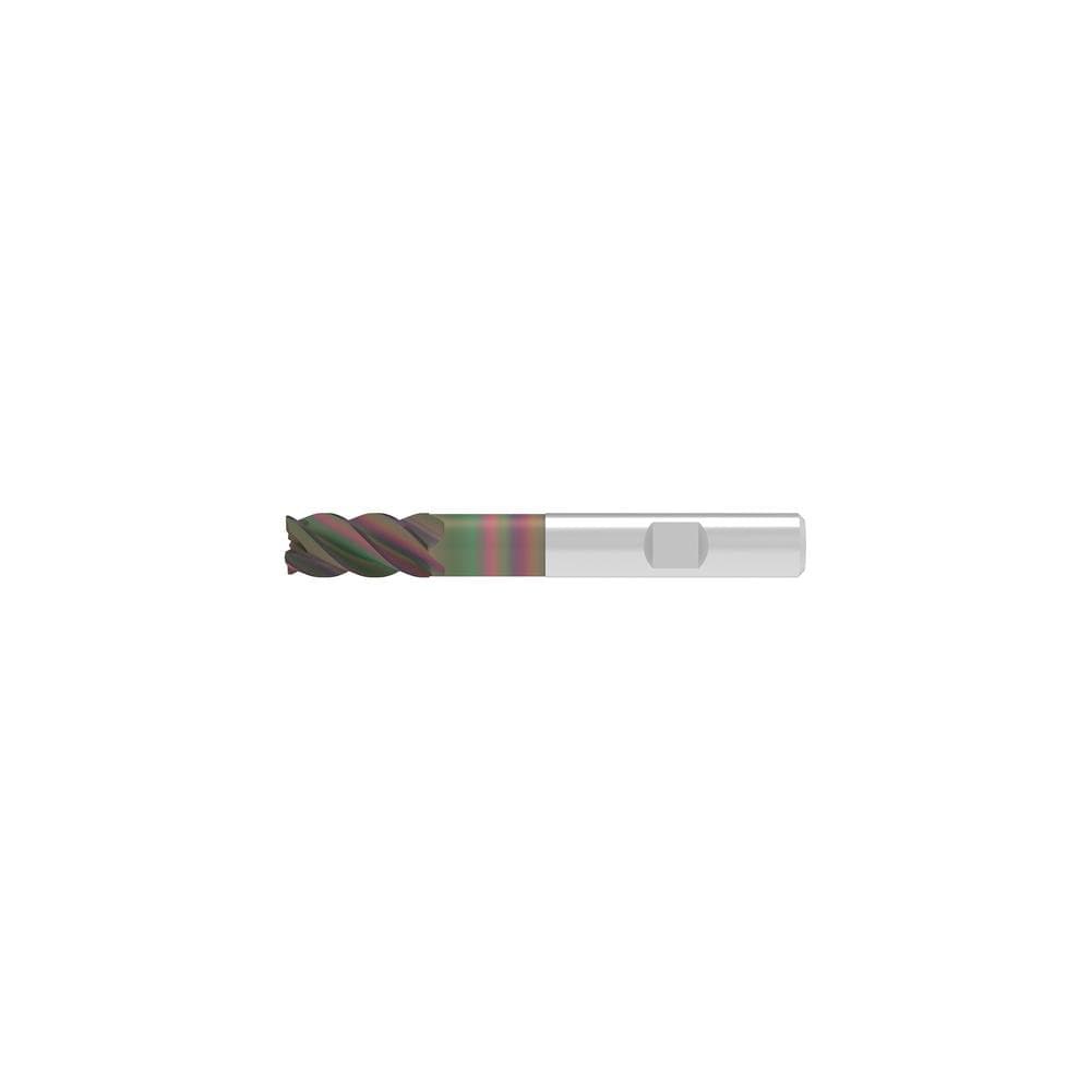 Corner Radius End Mill: 6.70 mm Dia, 16.00 mm LOC, 0.20 mm Radius, 4 Flute, Solid Carbide