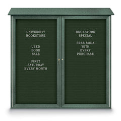 Enclosed Letter Board: 48" Wide, 48" High, Fabric, Woodland Green