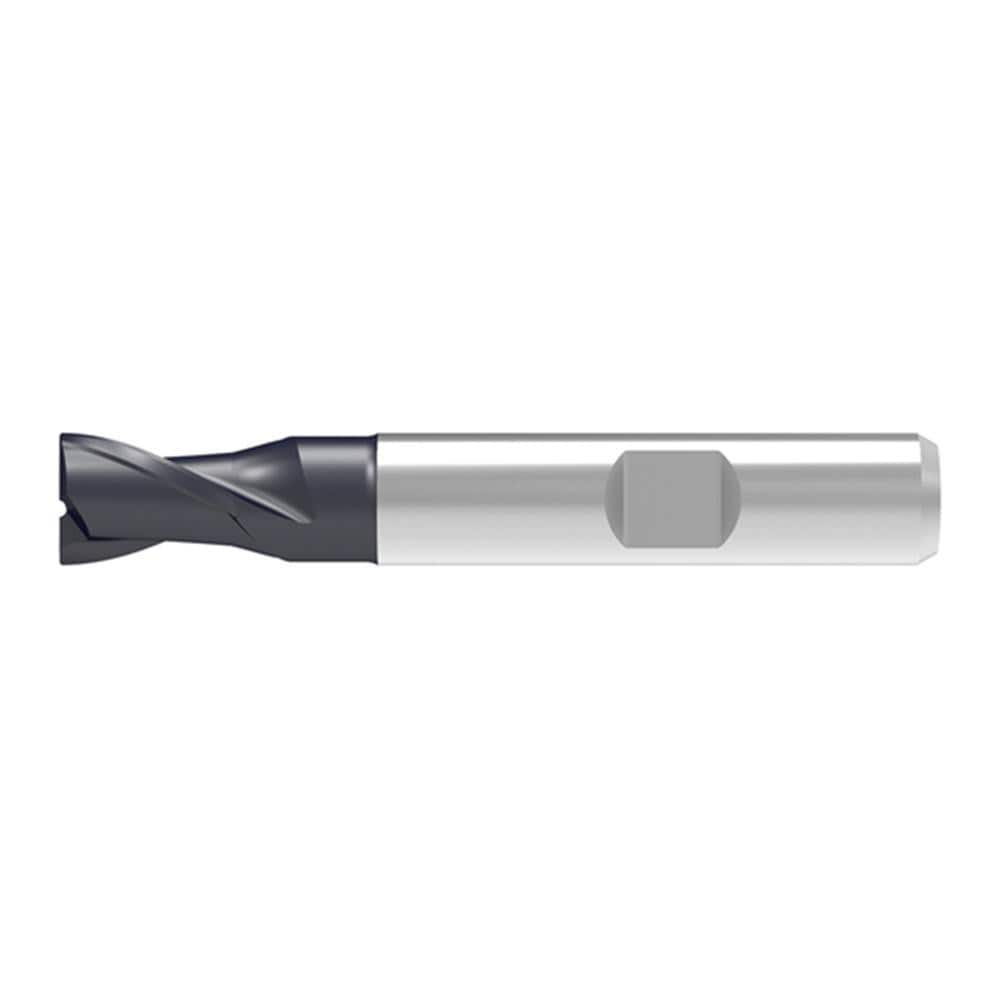 Corner Chamfer End Mill: 3.50 mm Dia, 6.00 mm LOC, 2 Flute, 0.07 mm Chamfer Width, Solid Carbide