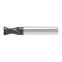 Corner Chamfer End Mill: 2.50 mm Dia, 6.00 mm LOC, 2 Flute, 0.07 mm Chamfer Width, Solid Carbide