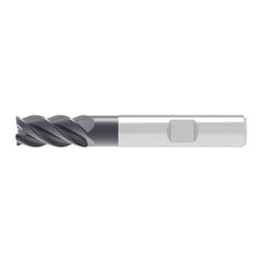 Corner Radius End Mill: 7.00 mm Dia, 16.00 mm LOC, 0.20 mm Radius, 4 Flute, Solid Carbide