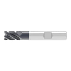 Corner Radius End Mill: 17.50 mm Dia, 24.00 mm LOC, 0.32 mm Radius, 4 Flute, Solid Carbide