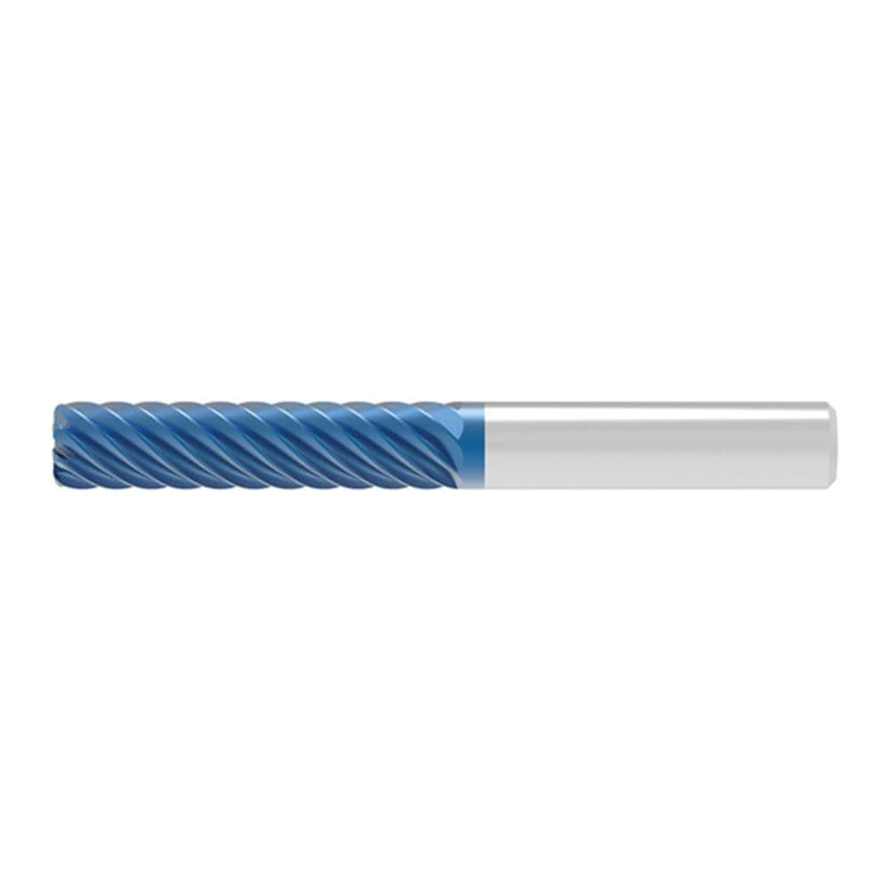 Corner Radius End Mill: 16.00 mm Dia, 50.00 mm LOC, 1.00 mm Radius, 8 Flute, Solid Carbide