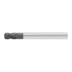 Corner Radius End Mill: 12.00 mm Dia, 22.00 mm LOC, 2.00 mm Radius, 4 Flute, Solid Carbide