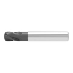 Corner Radius End Mill: 12.00 mm Dia, 16.00 mm LOC, 1.00 mm Radius, 4 Flute, Solid Carbide
