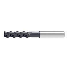 Corner Chamfer End Mill: 10.00 mm Dia, 40.00 mm LOC, 3 Flute, 0.20 mm Chamfer Width, Solid Carbide