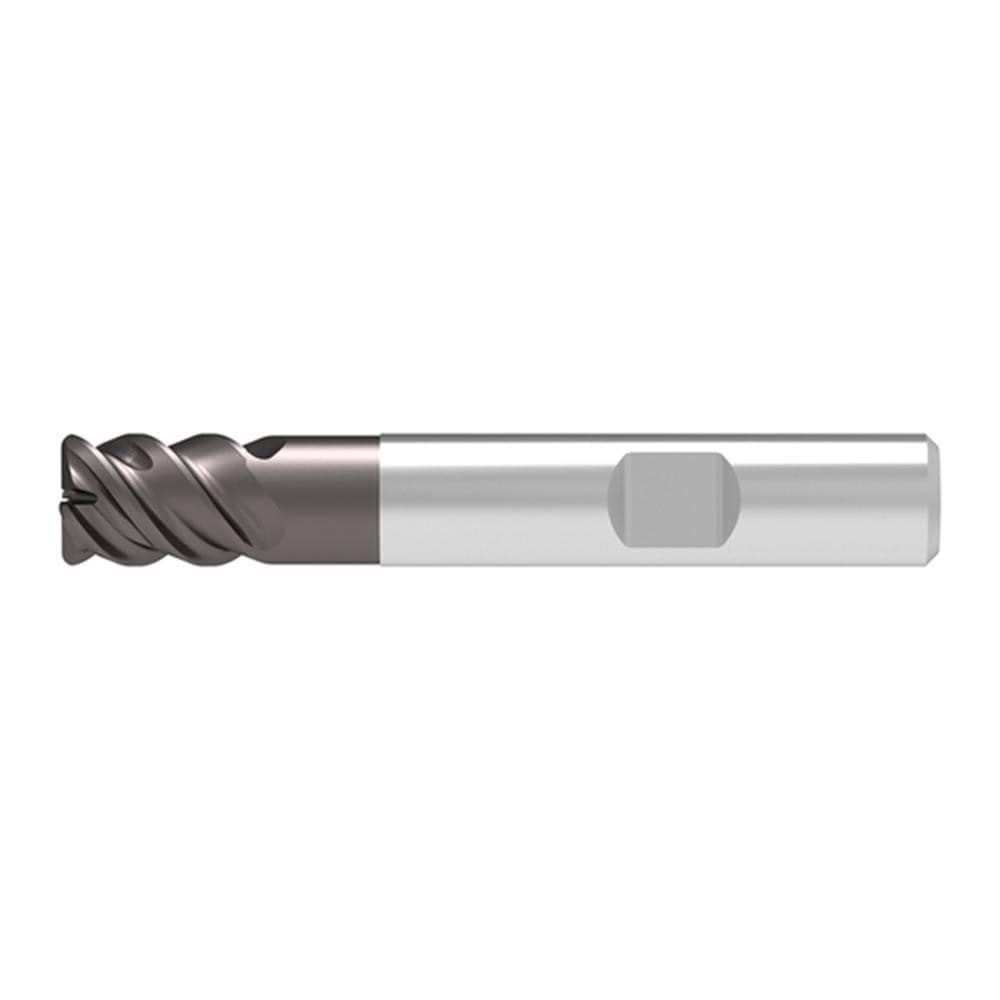 Corner Radius End Mill: 6.00 mm Dia, 10.00 mm LOC, 0.50 mm Radius, 4 Flute, Solid Carbide