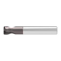 Corner Radius End Mill: 10.00 mm Dia, 6.00 mm LOC, 1.00 mm Radius, 2 Flute, Solid Carbide