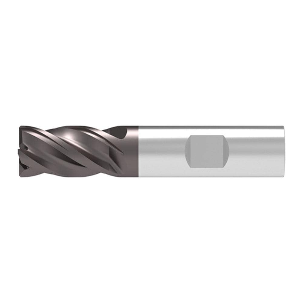 Corner Chamfer End Mill: 4.00 mm Dia, 8.00 mm LOC, 4 Flute, 0.15 mm Chamfer Width, Solid Carbide