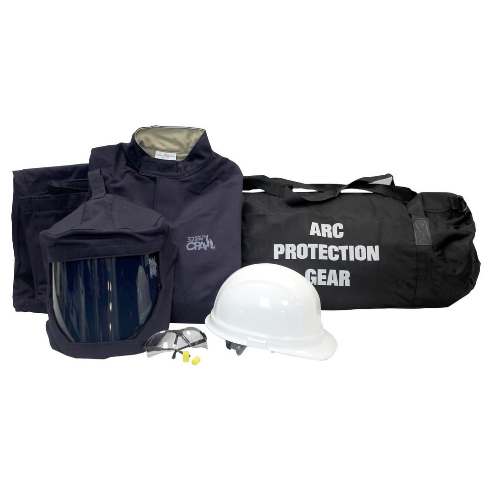 Arc Flash Clothing Kit: Size X-Large, Cotton, Bib Overalls, Hoods & Jacket