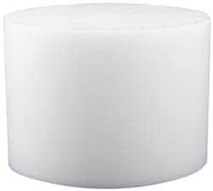 Plastic Disc: Polytetrafluroethylene, 4" Dia, White