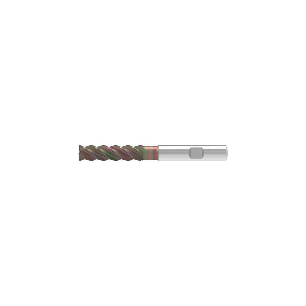Corner Chamfer End Mill: 12.00 mm Dia, 49.00 mm LOC, 4 Flute, 0.20 mm Chamfer Width, Solid Carbide