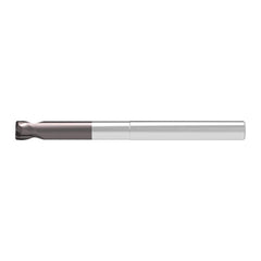 Corner Radius End Mill: 2.00 mm Dia, 2.00 mm LOC, 0.30 mm Radius, 2 Flute, Solid Carbide