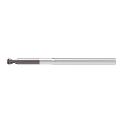 Corner Radius End Mill: 1.80 mm Dia, 1.80 mm LOC, 0.18 mm Radius, 2 Flute, Solid Carbide