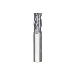 Square End Mill: 1" Dia, 4" LOC, 4 Flute, Solid Carbide