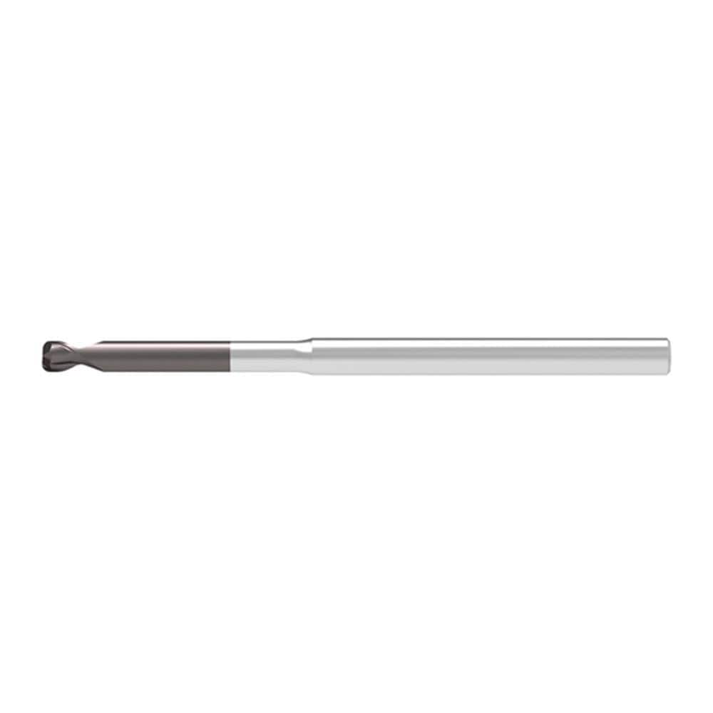 Corner Radius End Mill: 1.60 mm Dia, 1.60 mm LOC, 0.16 mm Radius, 2 Flute, Solid Carbide