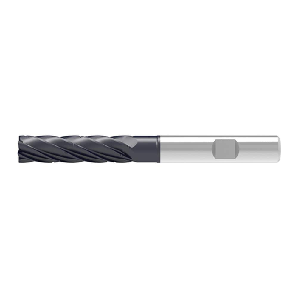 Corner Chamfer End Mill: 16.00 mm Dia, 65.00 mm LOC, 5 Flute, 0.20 mm Chamfer Width, Solid Carbide